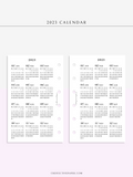 Y104_2023 | 2023 Calendar Planner Inserts Printable