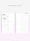 W108_01GX_WO2P_2023 | 2023 Dated Weekly Planner Inserts Printable Template
