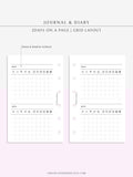 D112_2DO1P | Daily Journal Diary Printable Pages, Line Dot Grid Notes