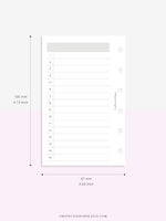 N114 | 31 List Set for Monthly Overview & Daily Tracker, Gratitude Journal