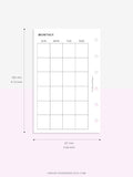 M101 | Basic Monthly Planner Printable Inserts for Minimalist