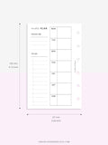W108 | Week on a Page, Weekly Planner Printable Inserts Template