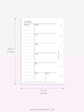 W107 | Week on a Page, Weekly Planner Printable Inserts, Monday Start