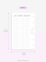 T126 | Expense Tracker in Budget, Spending Log Template