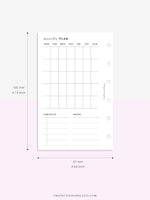 M112 | Month on a Page, Monthly Planner Printable Inserts