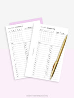 M108 | Monthly Overview, Month on a Page Printable Planner Inserts