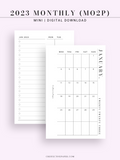 M114_2023 | 2023 Monthly Planner Printable Template (MO2P)