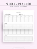W102_H_2 | Horizontal Weekly Planner Printable