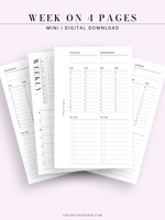 W116 | Weekly 24-hour Schedule Planner Template, WO4P