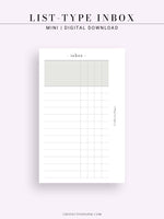 N116 | List-Type Inbox for Task, To-do, Project and Checklist