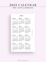 Y104_2023 | 2023 Calendar Planner Inserts Printable