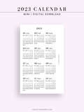 Y104_2023 | 2023 Calendar Planner Inserts Printable