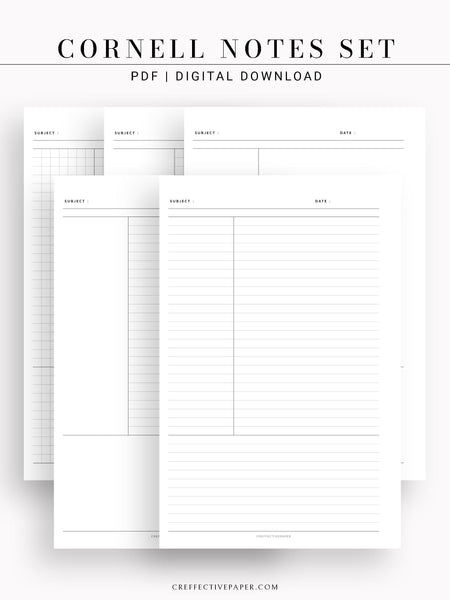 N104 | Cornell Notes Template Bundle