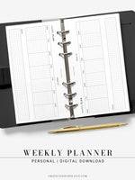 W102_H_2 | Horizontal Weekly Planner Printable
