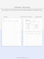 T126 | Expense Tracker in Budget, Spending Log Template