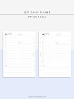 D111_C_2023 | 2023 Dated Daily Planner, Lined Layout, Day on a Page