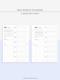 W108_01G_WO1P_2023 | 2023 Dated Weekly Planner Inserts Printable Template