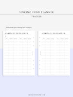 T124 | Sinking Fund Categories, Lists, Tracker Template