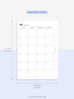 M110_2023 | 2023 Monthly Planner Printable Inserts Template
