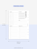 D114 | Daily Schedule Planner, Work & Personal Task Ver.