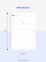 D111_C_2023 | 2023 Dated Daily Planner, Lined Layout, Day on a Page