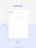D111_C_2023 | 2023 Dated Daily Planner, Lined Layout, Day on a Page