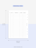 T126 | Expense Tracker in Budget, Spending Log Template