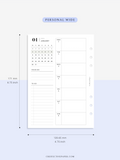 W108_01GX_WO2P_2023 | 2023 Dated Weekly Planner Inserts Printable Template