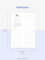 M118_2023 | 2023 Half-Page Calendar, Monthly Task list, Important Events Tracker