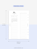 M118_2023 | 2023 Half-Page Calendar, Monthly Task list, Important Events Tracker