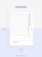 T127 | Menstruation Period Tracker, Yearly Menstrual Cycle Tracking