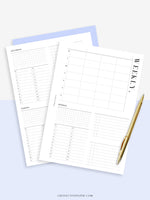 W117 | WO4P, Weekly 24-hour Schedule, To-do List Planner Template