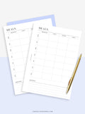 N121-4 | Meal Prep Plan Template, Groceries Shopping List