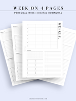 W117 | WO4P, Weekly 24-hour Schedule, To-do List Planner Template