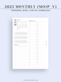 M113_V_2023 | 2023 Monthly Planner Printable (MO1P_Vertical)