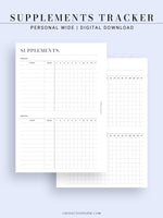 N121-6 | Vitamins & Supplements Tracker, Medication Log Template