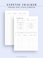 T126 | Expense Tracker in Budget, Spending Log Template