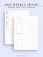 W117_2023 | 2023 Dated Weekly Planner, 24-hour Time Scheduler, WO4P