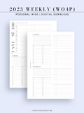 W117_2023 | 2023 Dated Weekly Planner, 24-hour Time Scheduler, WO4P