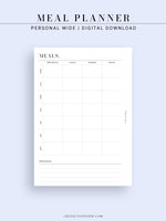 N121-4 | Meal Prep Plan Template, Groceries Shopping List