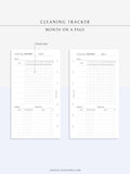 T120 | Monthly+Weekly+Daily Cleaning Tracker, Home Management