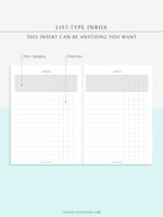 N116 | List-Type Inbox for Task, To-do, Project and Checklist