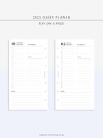 D111_C_2023 | 2023 Dated Daily Planner, Lined Layout, Day on a Page