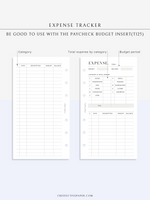 T126 | Expense Tracker in Budget, Spending Log Template