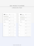 W108_01G_WO1P_2023 | 2023 Dated Weekly Planner Inserts Printable Template