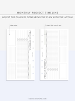 M115 | Monthly Project Timeline Template, Business Planner