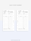 D108 | Daily Study Planner Inserts Printable Template