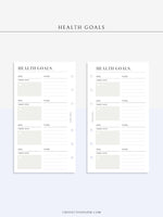 N121-2 | Health Goals Setting Planner, Wellness Journal