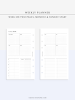 W121 | Weekly Planner, WO2P