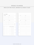 W121 | Weekly Planner, WO2P